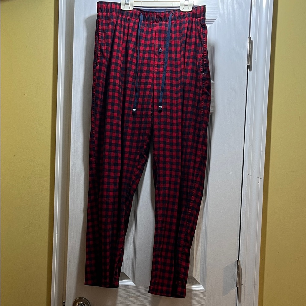 Nautica Red and Black Checkered Men's Pants